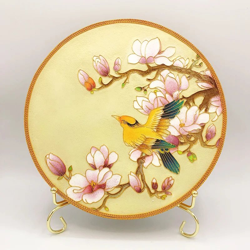 Cloisonne Enamel Golden Sand Painting Graduation Homework Handmade DIY Suit Decoration Pink Magnolia
Cloisonne Enamel Golden Sand Painting Graduation Homework Handmade DIY Suit Decoration Pink Magnolia