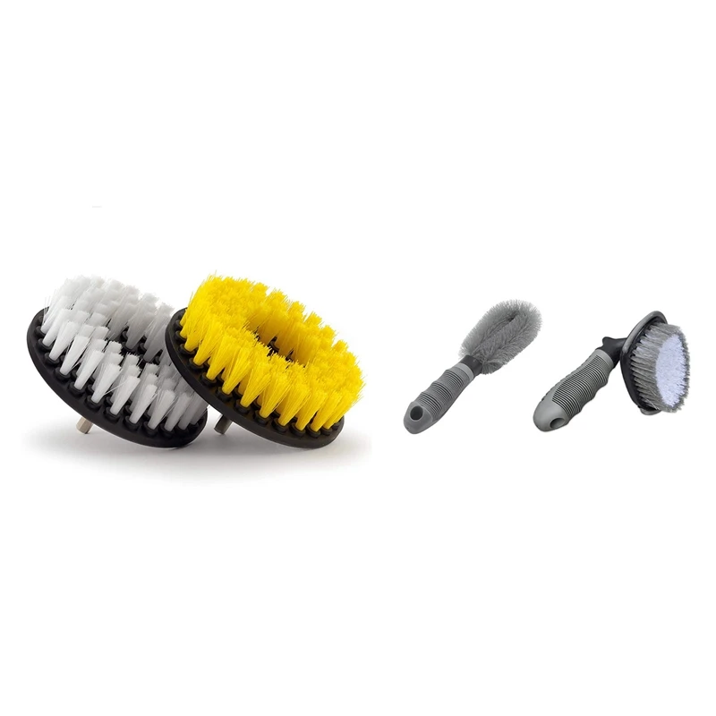 2Piece, Soft & Medium Drill Brush- Power Scrubbing Brush & 2 Pcs Car Wheel Cleaning Brushes Rim Tire Cleaner Floor Brush
2Piece, Soft & Medium Drill Brush- Power Scrubbing Brush & 2 Pcs Car Wheel Cleaning Brushes Rim Tire Cleaner Floor Brush