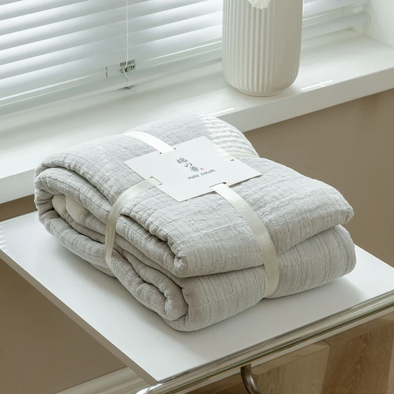 Soft Gauze Throw Blanket Solid Grey Border Summer Towel Quilt 100%Cotton Breathable Nap Cover Single Adult Kids Home Textile
Soft Gauze Throw Blanket Solid Grey Border Summer Towel Quilt 100%Cotton Breathable Nap Cover Single Adult Kids Home Textile