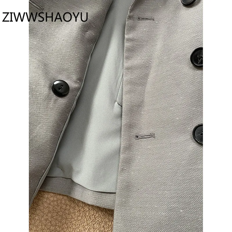 ZIWWSHAOYU Fashion Women Spring Summer Designer Sleeveless Jacket Coat Double Breasted Office Lady Outwear
ZIWWSHAOYU Fashion Women Spring Summer Designer Sleeveless Jacket Coat Double Breasted Office Lady Outwear