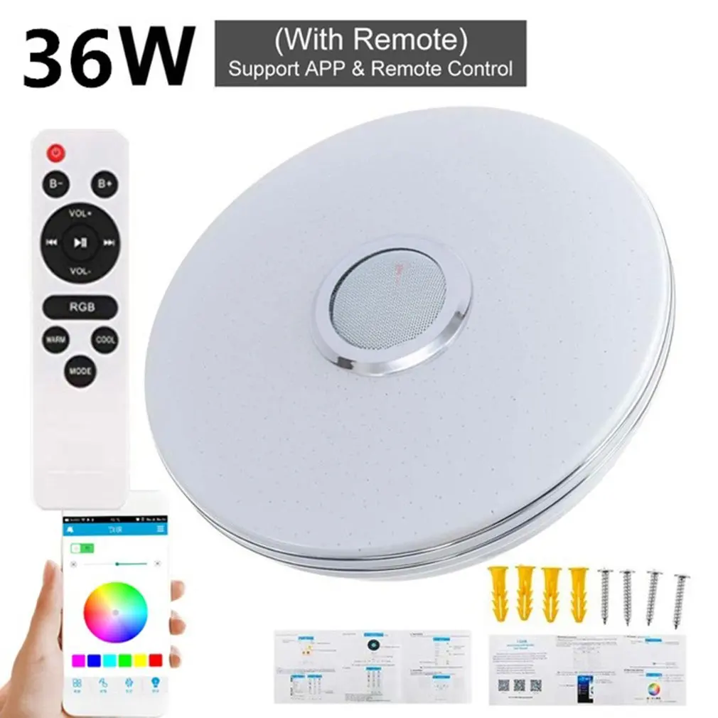 34cm Double Silver Wire Colorful APP 36w+wireless Music+Infrared Remote Control Adjustable Brightness Ceiling Lamp
34cm Double Silver Wire Colorful APP 36w+wireless Music+Infrared Remote Control Adjustable Brightness Ceiling Lamp