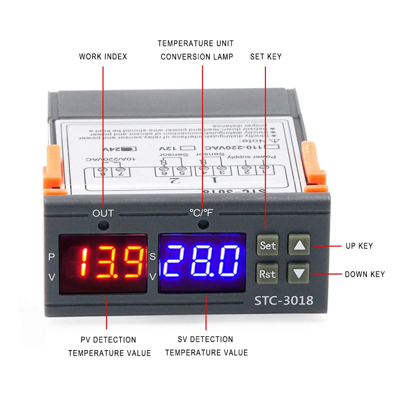 STC-3018 светодиодный цифровой Температура контроллер инкубатор Температура регулятор цифровой Мониторинг инструмент 12V 24V 110V 220V
STC-3018 светодиодный цифровой Температура контроллер инкубатор Температура регулятор цифровой Мониторинг инструмент 12V 24V 110V 220V