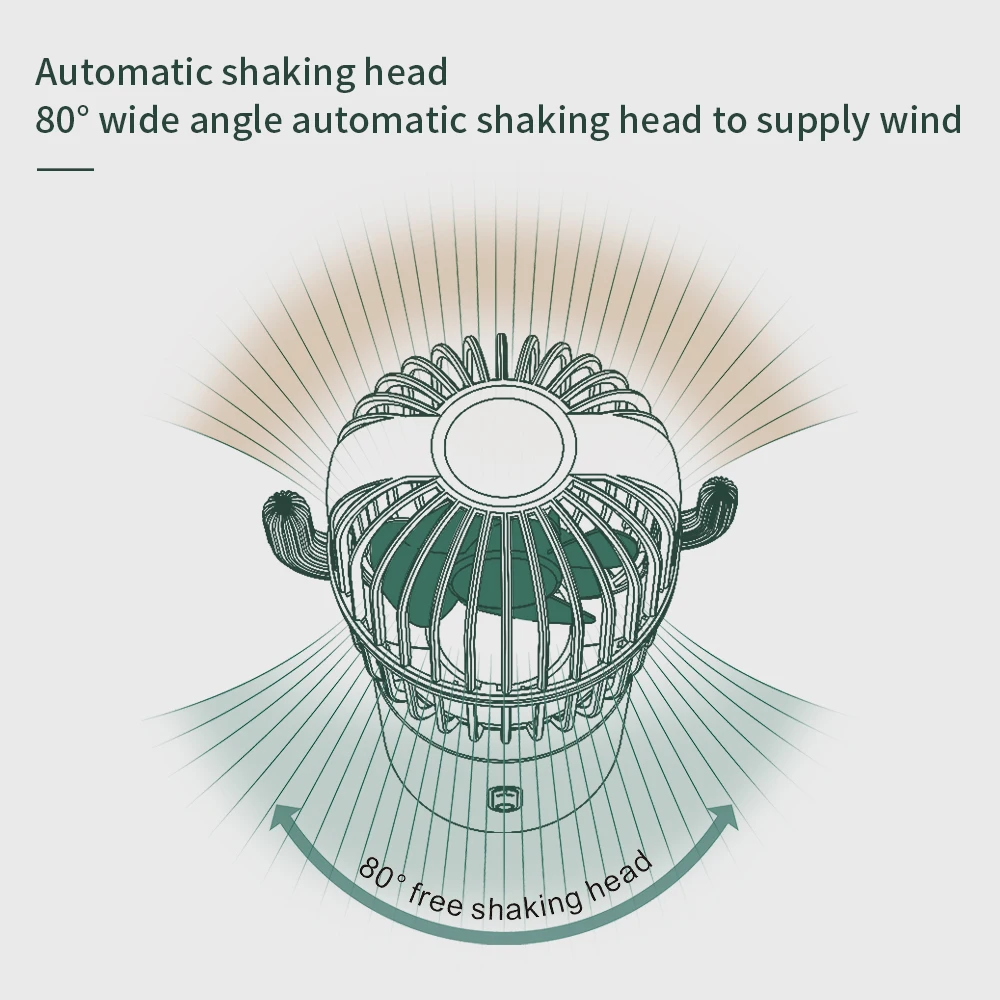 USB Rechargeable Mini Portable Oscillating Fan Cute Cactus Mute Fan for Outdoor Office Bedroom
USB Rechargeable Mini Portable Oscillating Fan Cute Cactus Mute Fan for Outdoor Office Bedroom