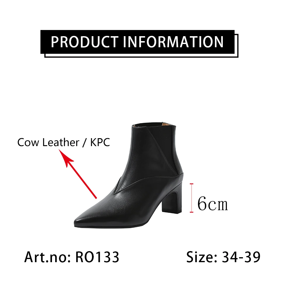 RJN Autumn And Winter Fashion Boots High-Quality Leather Pointed Thick Heel Ankle Boots Classic Leisur Basic Women's Boots RO133
RJN Autumn And Winter Fashion Boots High-Quality Leather Pointed Thick Heel Ankle Boots Classic Leisur Basic Women's Boots RO133