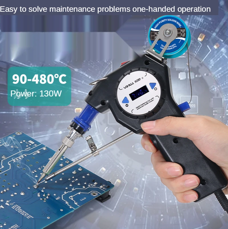 WEP 929D-I Automatically Send Tin Gun Station Portable Soldering Iron Station One-handed Soldering Welding Repair Tool
WEP 929D-I Automatically Send Tin Gun Station Portable Soldering Iron Station One-handed Soldering Welding Repair Tool