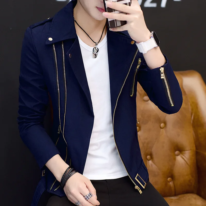 Style Fashion Korean Mens Motorcycle Jacket Irregular Zipper Slim Fit Zip Up Lapel Collar Multi-Zippers Coat For Male
Style Fashion Korean Mens Motorcycle Jacket Irregular Zipper Slim Fit Zip Up Lapel Collar Multi-Zippers Coat For Male