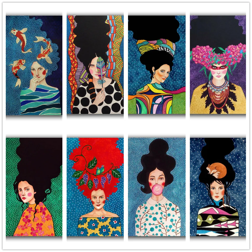 Fashion Girl Hair Wall Art Canvas Painting Flowers Women Nordic Poster Wall Pictures For Living Room Home Decor Unframed
Fashion Girl Hair Wall Art Canvas Painting Flowers Women Nordic Poster Wall Pictures For Living Room Home Decor Unframed