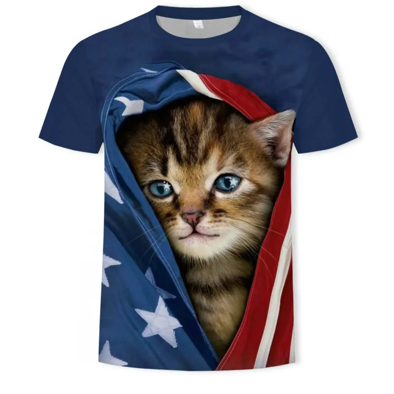 2021 Summer Hot Sale Comfortable and Breathable Boys Girls Children Cartoon Cats 3D Printing Street Funny O-neck T-shirts
2021 Summer Hot Sale Comfortable and Breathable Boys Girls Children Cartoon Cats 3D Printing Street Funny O-neck T-shirts