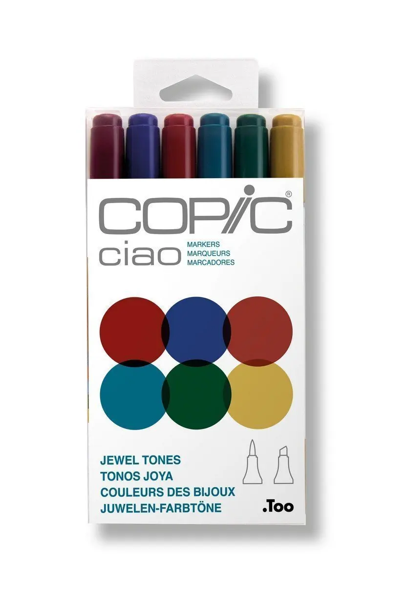 Набор маркеров на спиртовой основе Copic Ciao драгоценные камни 6 цветов | Канцтовары