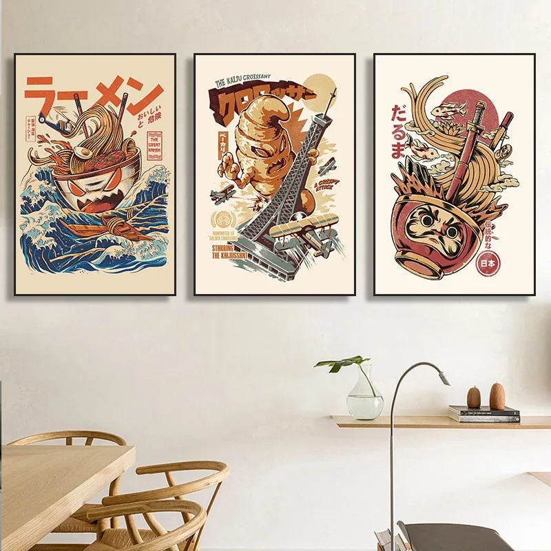 Ukiyo Skull Ramen Fish Japanese Anime Quality White Coated Paper Poster and Prints Wall Art Picture for Home Decoration 
Ukiyo Skull Ramen Fish Japanese Anime Quality White Coated Paper Poster and Prints Wall Art Picture for Home Decoration