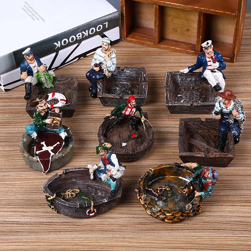 Smoking Accessories Vintage Pirate Captain Sailor Crafts Resin Ashtray Desktop Ash Holder Portable Smoke Tray For Home Decor
Smoking Accessories Vintage Pirate Captain Sailor Crafts Resin Ashtray Desktop Ash Holder Portable Smoke Tray For Home Decor