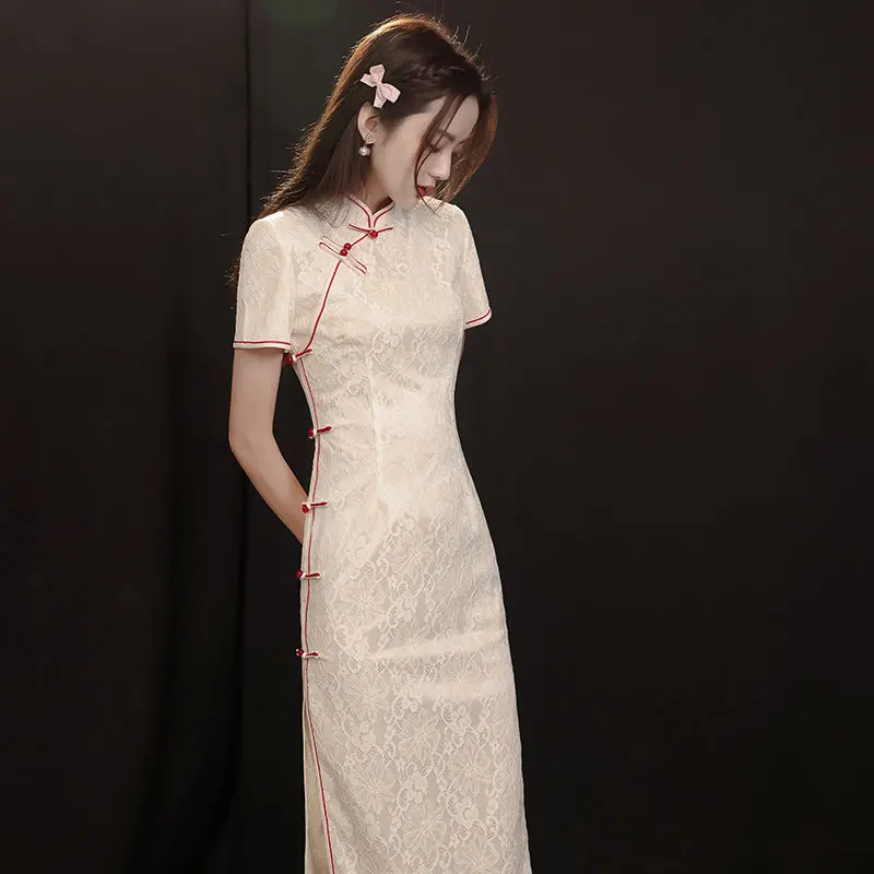 Chinese Summer Traditional Chinese Cheongsam Dress Simple Style Women Girly Young Elegant Retro Bodycon improved Long Qipao
Chinese Summer Traditional Chinese Cheongsam Dress Simple Style Women Girly Young Elegant Retro Bodycon improved Long Qipao
