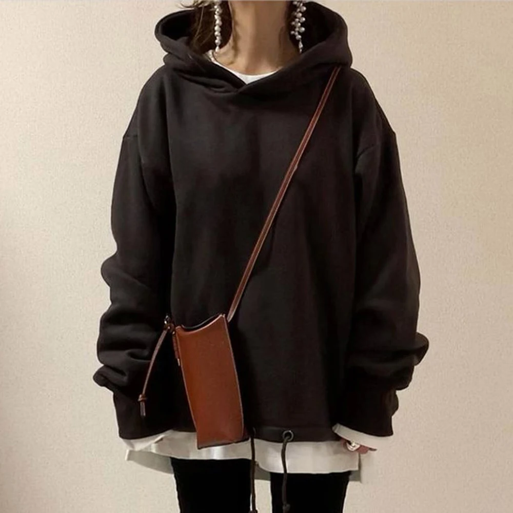 Hoodies Women Vintage Simple Office Lady Work Wear Solid Pullover Tops Long Sleeves Retro Female Loose Casual Hoodie 2021 Autumn
Hoodies Women Vintage Simple Office Lady Work Wear Solid Pullover Tops Long Sleeves Retro Female Loose Casual Hoodie 2021 Autumn