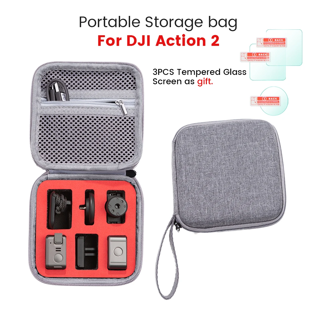 Портативный чехол для хранения DJI Action 2 противоударный чехол для переноски для DJI Osmo Action 2 Аксессуары для спортивной камеры
Портативный чехол для хранения DJI Action 2 противоударный чехол для переноски для DJI Osmo Action 2 Аксессуары для спортивной камеры