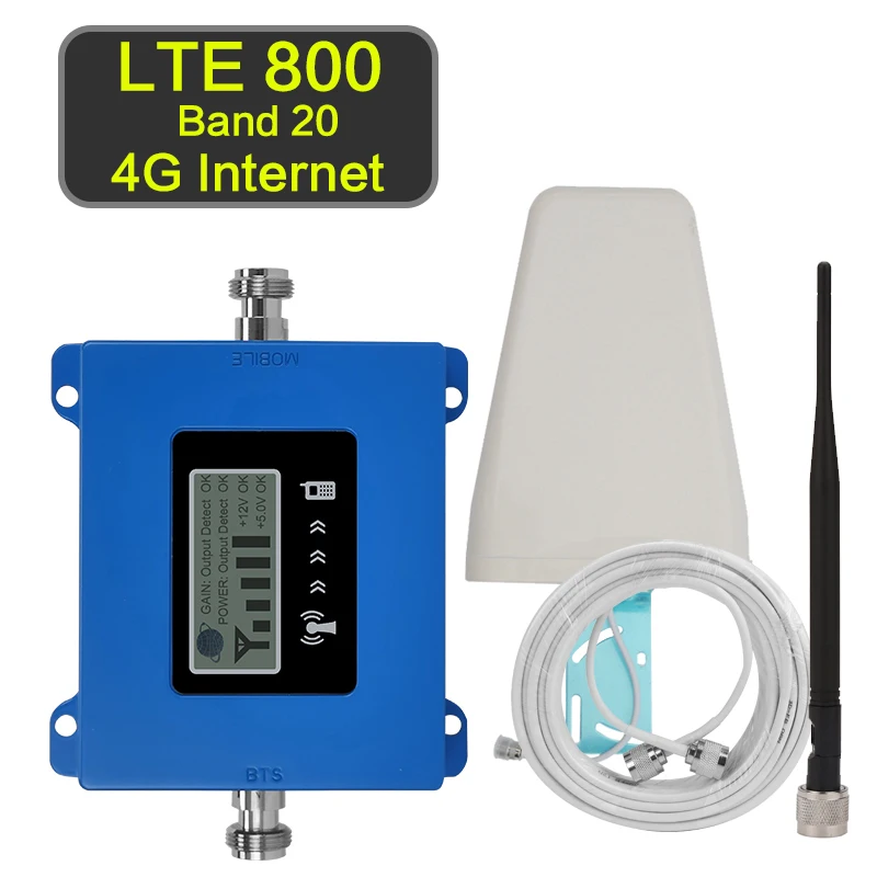 4G Интернет усилитель 4g Репитер сигнала мобильного телефона LTE 800 B20 мобильный