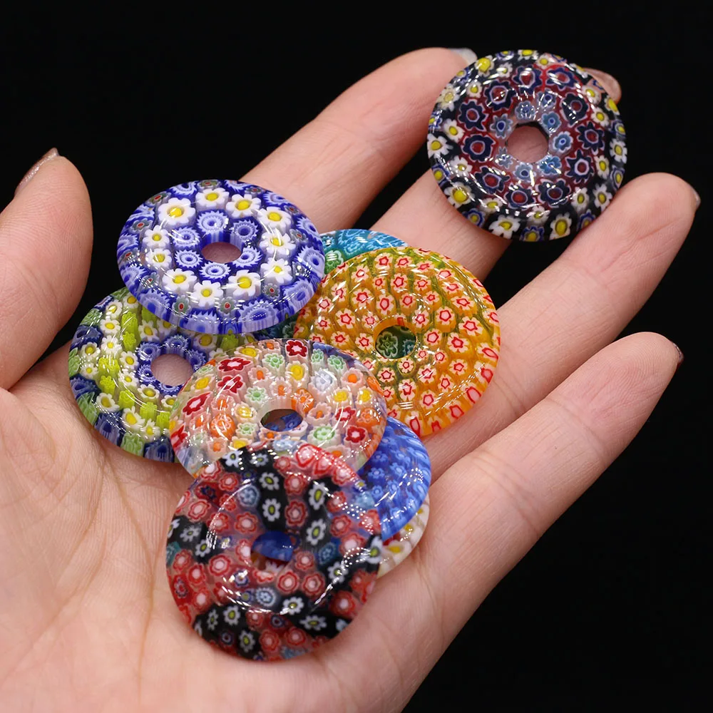 Natural Stone Pendants Big Hole Flat Round Lampwork Glazed Glass for Jewelry Making Necklace Pendant for Women 30mm
Natural Stone Pendants Big Hole Flat Round Lampwork Glazed Glass for Jewelry Making Necklace Pendant for Women 30mm