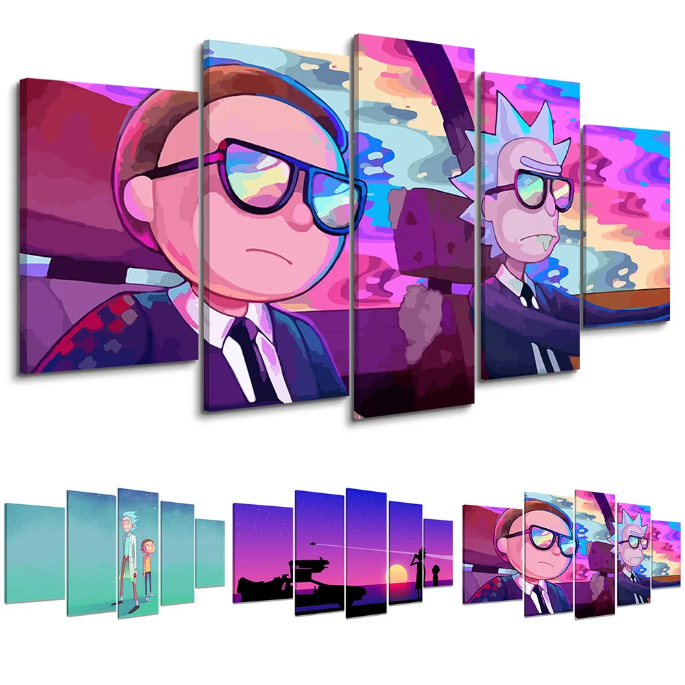 Hd Prints Rick Painting Morty Pictures Wall Art Modular Canvas 5 Panel Anime Role Poster Bedside Background Frame Home Decor
Hd Prints Rick Painting Morty Pictures Wall Art Modular Canvas 5 Panel Anime Role Poster Bedside Background Frame Home Decor