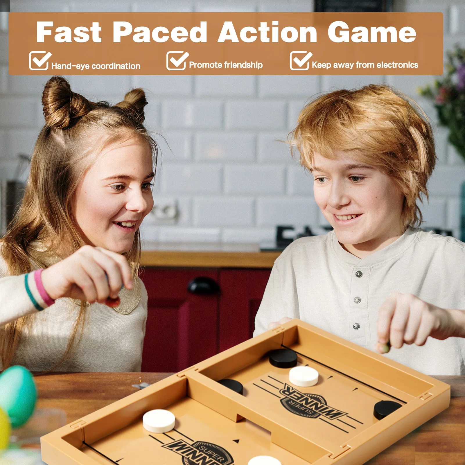 Fast Sling Puck Game Table Desktop Ice Hockey Winner Board Chess Games Family Leisure Fun Toy
Fast Sling Puck Game Table Desktop Ice Hockey Winner Board Chess Games Family Leisure Fun Toy