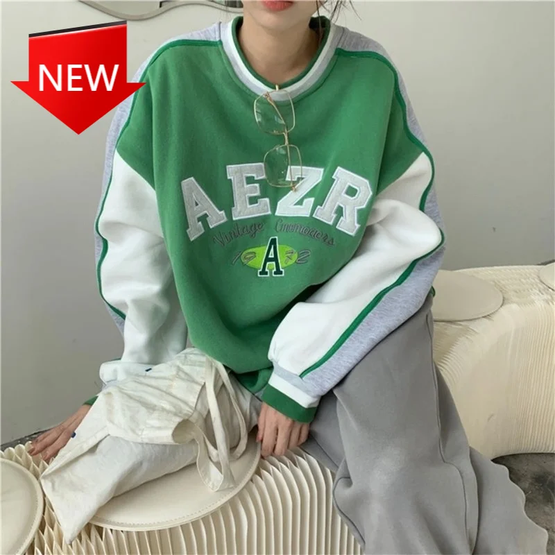 Harajuku Crewneck Sweatshirt Lettered Embroidery Printing Loose Korean Pullovers Winter Thick Fashion oversized hoodie women
Harajuku Crewneck Sweatshirt Lettered Embroidery Printing Loose Korean Pullovers Winter Thick Fashion oversized hoodie women