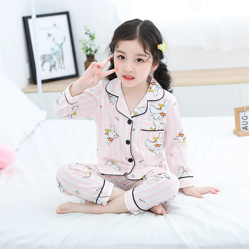 Kids Pajamas New Autumn Girls Sleepwear Nightwear Baby Infant Clothes elephant Cartoon Pajama Set Cotton Children's Pyjamas
Kids Pajamas New Autumn Girls Sleepwear Nightwear Baby Infant Clothes elephant Cartoon Pajama Set Cotton Children's Pyjamas