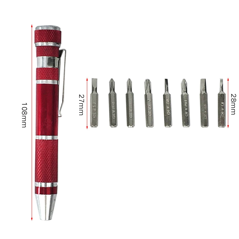 9PCS In 1 Screwriver Set Portable Mini Pen-Type Screw Driver 45# Carboon Steel Cross Slotted Screwdriver Home Repair Tools 
9PCS In 1 Screwriver Set Portable Mini Pen-Type Screw Driver 45# Carboon Steel Cross Slotted Screwdriver Home Repair Tools