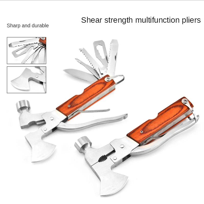Outdoor Camping Self-defense Axe Hammer Multifunctional Tool Stainless Steel Folding Knife Vehicle Emergency Tool
Outdoor Camping Self-defense Axe Hammer Multifunctional Tool Stainless Steel Folding Knife Vehicle Emergency Tool