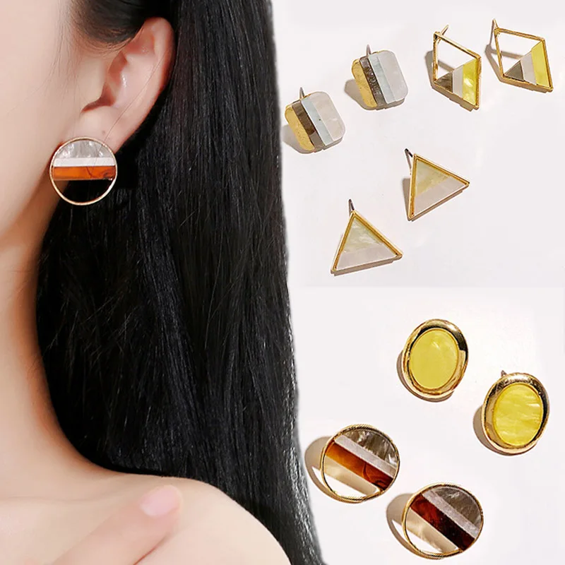 Simple Geometric Earrings Korean Stud Earrings Coloful Bar Earrings Fashion Acrylic Round Elegant Chic Earrings Women Free Ship
Simple Geometric Earrings Korean Stud Earrings Coloful Bar Earrings Fashion Acrylic Round Elegant Chic Earrings Women Free Ship