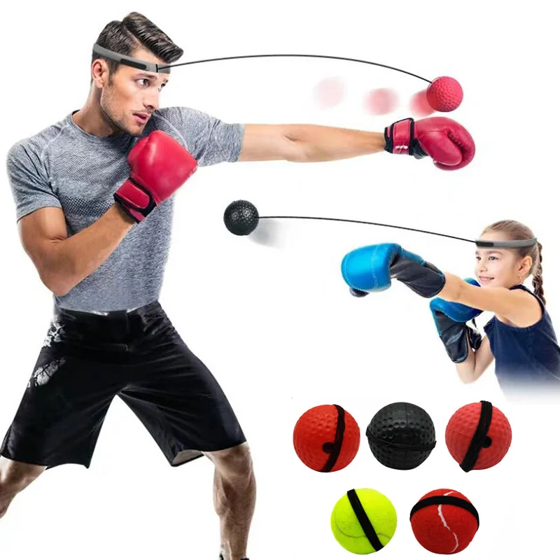 

Boxing Reflex Speed Punch Ball MMA Sanda Boxer Raising Reaction Force Hand Eye Training Set Stress Gym Boxing Muay Thai Exercise