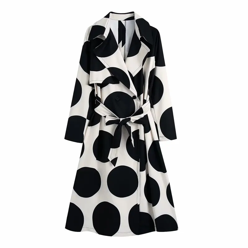 TRAF Polka Dot Long Trench Coat Women Winter Female Coats 2021 Fashion Windbreakers Women's Belt Elegant Woman Trench Coat
TRAF Polka Dot Long Trench Coat Women Winter Female Coats 2021 Fashion Windbreakers Women's Belt Elegant Woman Trench Coat