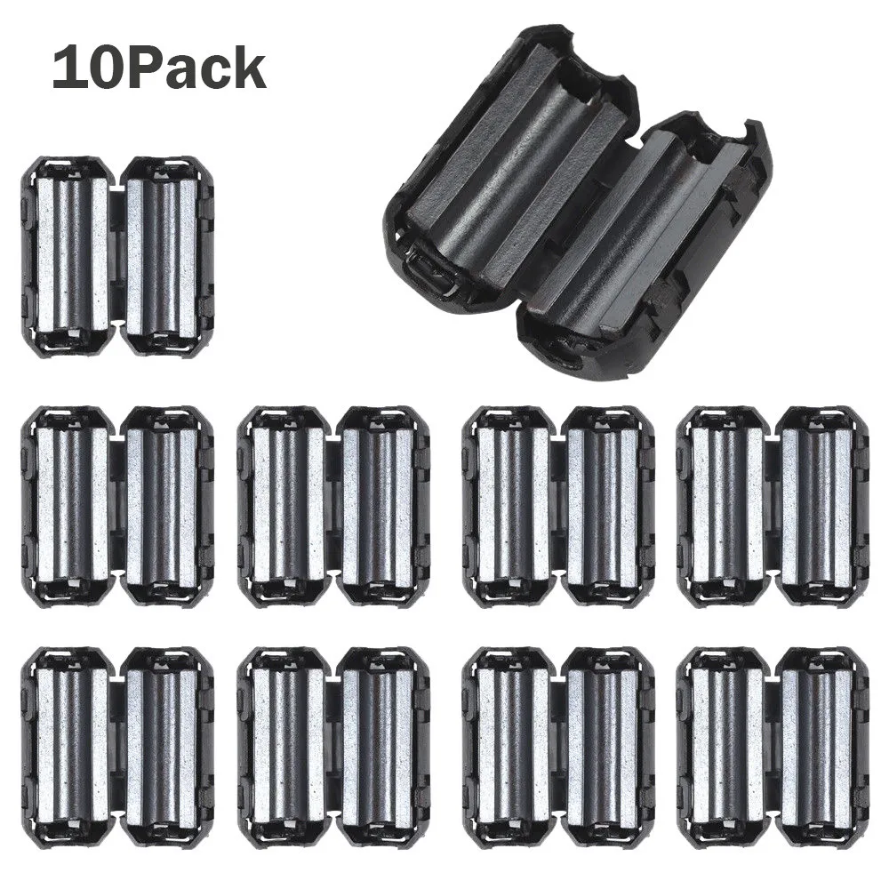 10Pcs Black Mini Clip On Clamp RFI EMI Noise Filters Ferrite Core Suit For Power Audio AV Data Cable 5mm High Quality Wholesale
10Pcs Black Mini Clip On Clamp RFI EMI Noise Filters Ferrite Core Suit For Power Audio AV Data Cable 5mm High Quality Wholesale