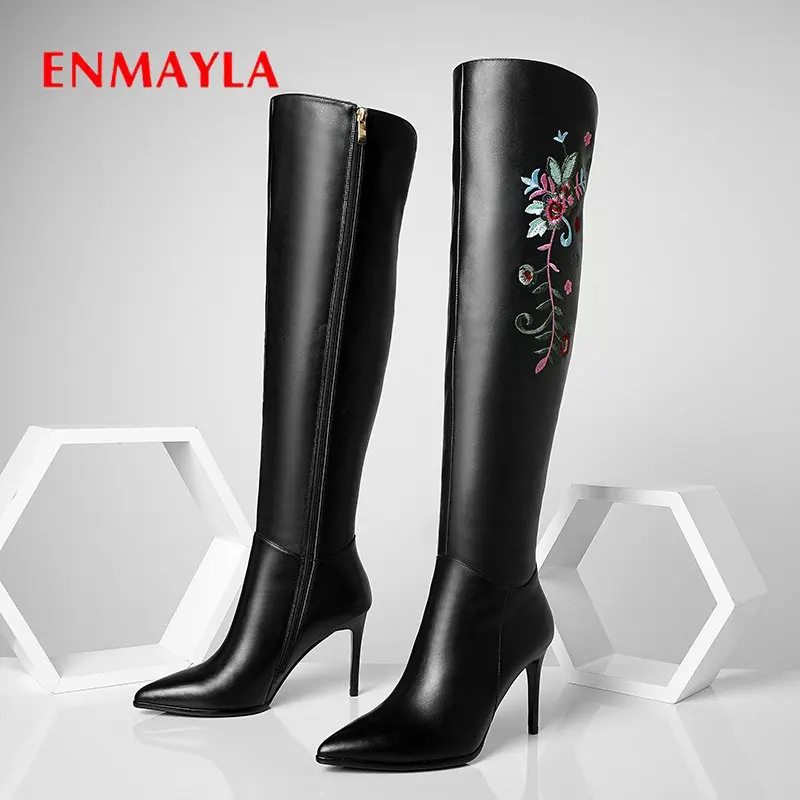 ENMAYLA 2019 женские сапоги из искусственной кожи на тонком каблуке с острым носком базовые Сапоги выше колена женские зимние сапоги на молнии Же...
ENMAYLA 2019 женские сапоги из искусственной кожи на тонком каблуке с острым носком базовые Сапоги выше колена женские зимние сапоги на молнии Же...