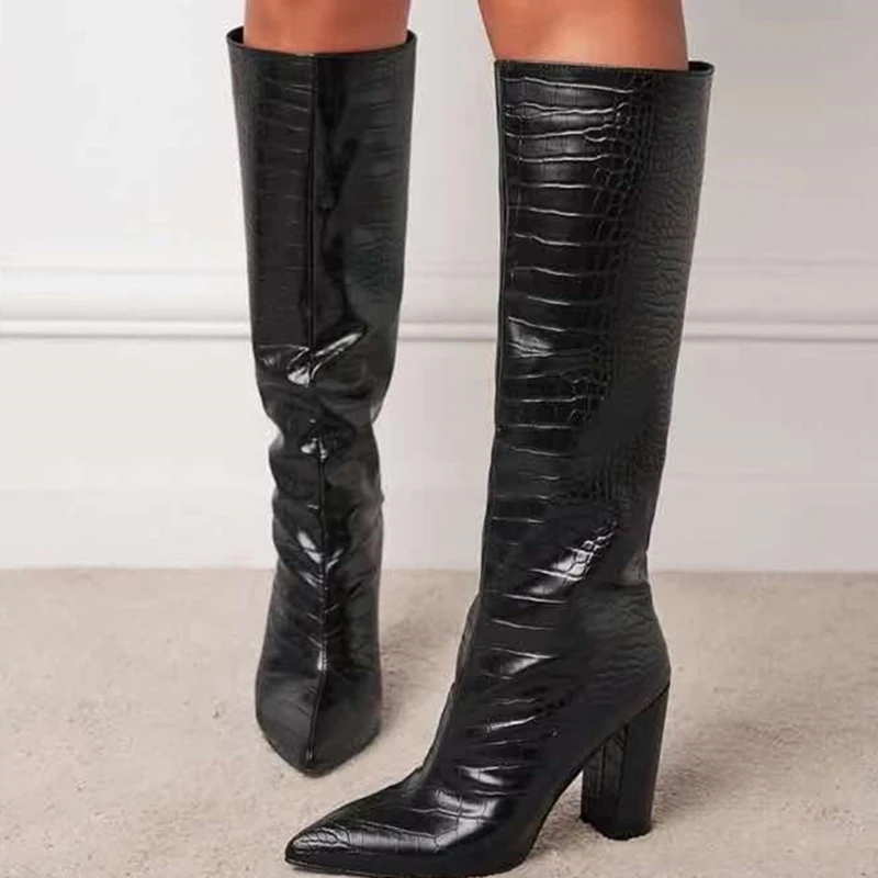 Animal Print Black Women's Knee High Boots Shoes High Heel Pointy Toe Winter Boots Casual Office Boots Chunky Heel
Animal Print Black Women's Knee High Boots Shoes High Heel Pointy Toe Winter Boots Casual Office Boots Chunky Heel