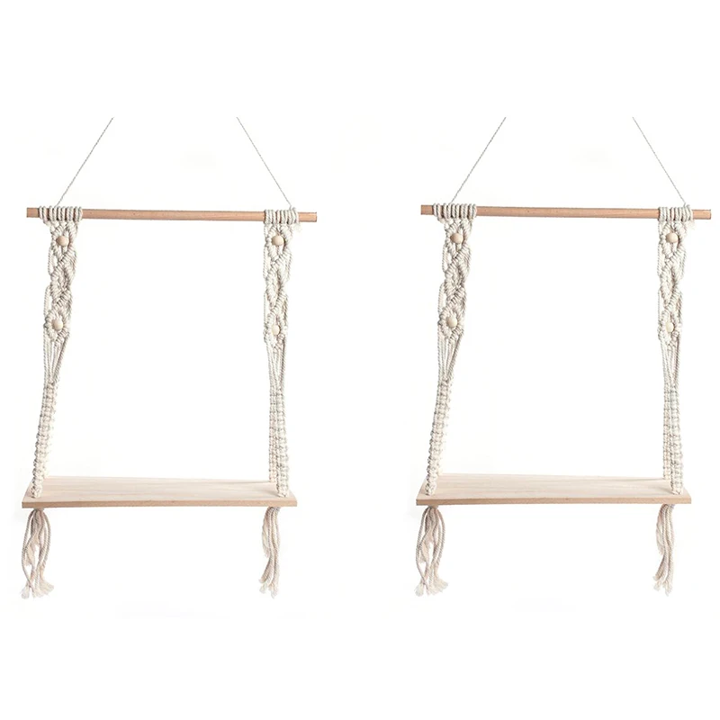 Promotion! 2Pc Hand-Woven Macrame Tapestries Rack Wooden Shelves for Wall Bohemian Decorative Shelves Wall Hanging Shelves Ornam
Promotion! 2Pc Hand-Woven Macrame Tapestries Rack Wooden Shelves for Wall Bohemian Decorative Shelves Wall Hanging Shelves Ornam