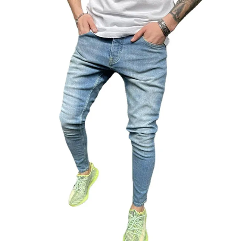 Light Blue Skinny Jeans Men Personality Ripped Hole Fashion Simple Classic Cotton Comfortable Male Pencil Denim Pants
Light Blue Skinny Jeans Men Personality Ripped Hole Fashion Simple Classic Cotton Comfortable Male Pencil Denim Pants
