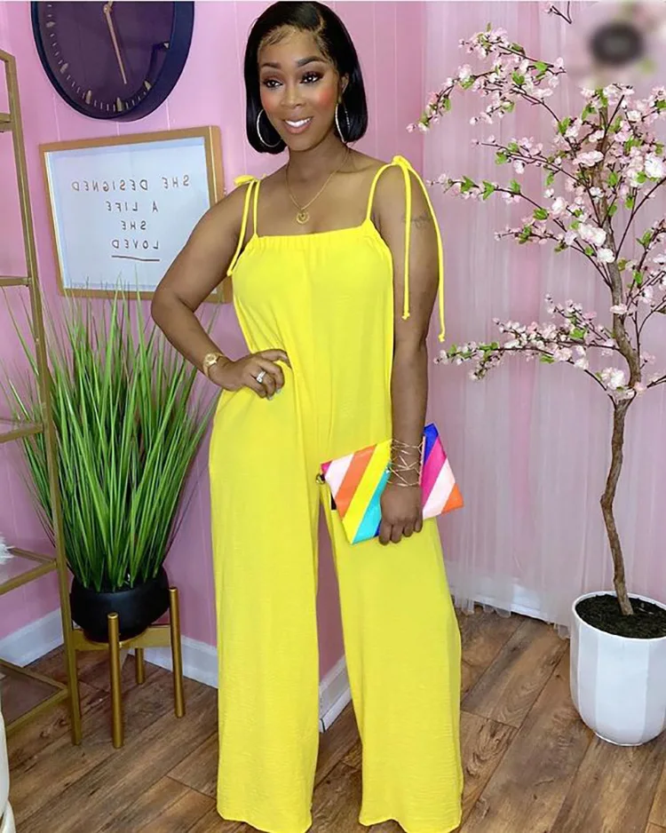 Summer Fashion Sleeveless Loose Wide Leg Jumpsuit Women Casual Sling Long Jumpsuit Women
Summer Fashion Sleeveless Loose Wide Leg Jumpsuit Women Casual Sling Long Jumpsuit Women