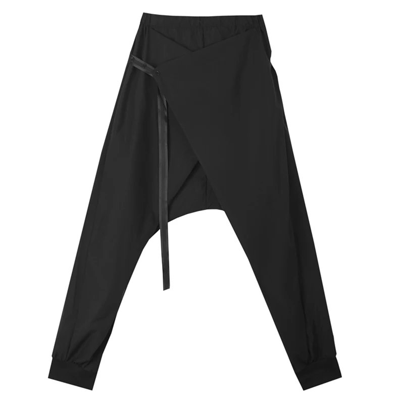 Male Japan Streetwear Hip Hop Punk Gothic Harem Pants Men Ribbon Splice Loose Casual Black Cross Trousers
Male Japan Streetwear Hip Hop Punk Gothic Harem Pants Men Ribbon Splice Loose Casual Black Cross Trousers