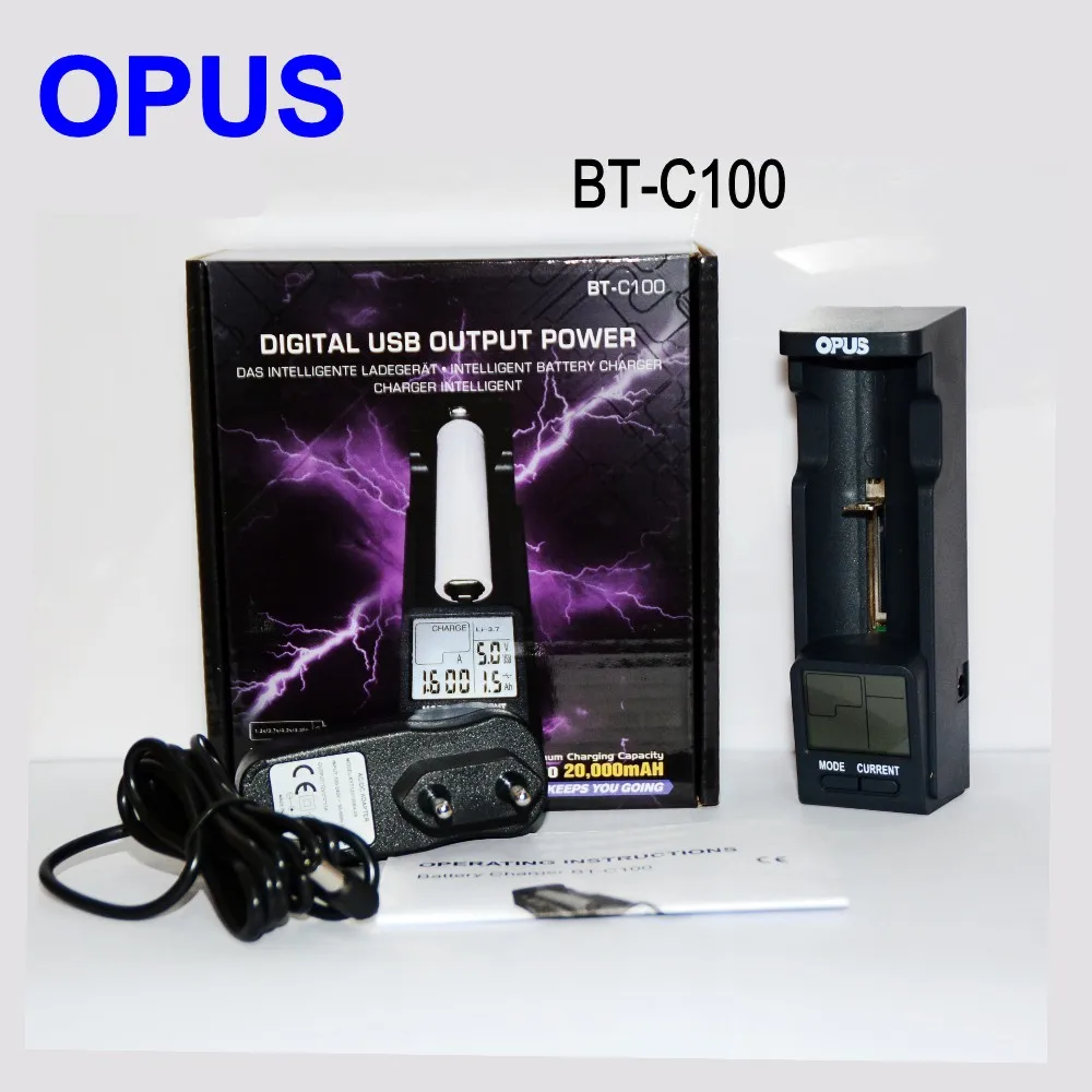 

OPUS New Original BT-C100 LI-ion NiMh Intelligent Battery Charger with LCD Display AA AAA C D 26650 18650 14500 10440