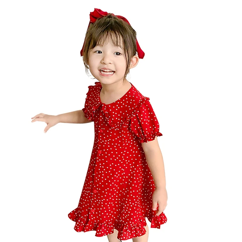 New Children's Lapel Jumpsuit Summer Girl Sweet Polka Dot Princess Dresses Fashion Red Print Knee-Length Dresses And Jumpsuit
New Children's Lapel Jumpsuit Summer Girl Sweet Polka Dot Princess Dresses Fashion Red Print Knee-Length Dresses And Jumpsuit