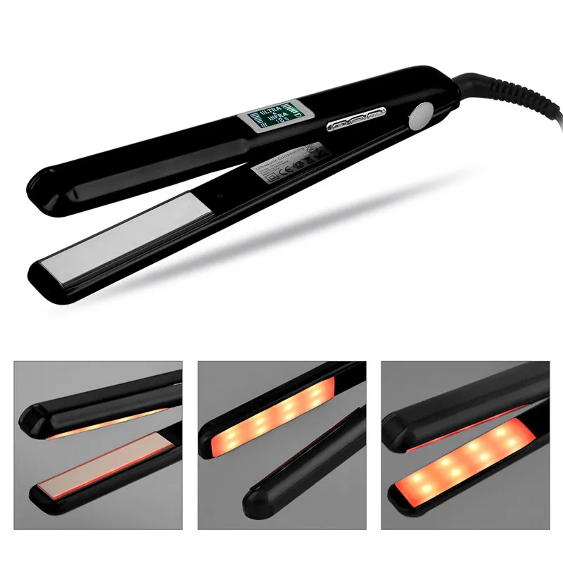 Ultrasonic Infrared Ray Hair Repair Tool Professional Steam Hair Straightener Flat Iron Hair Care Straightening Iron LCD Screen
Ultrasonic Infrared Ray Hair Repair Tool Professional Steam Hair Straightener Flat Iron Hair Care Straightening Iron LCD Screen