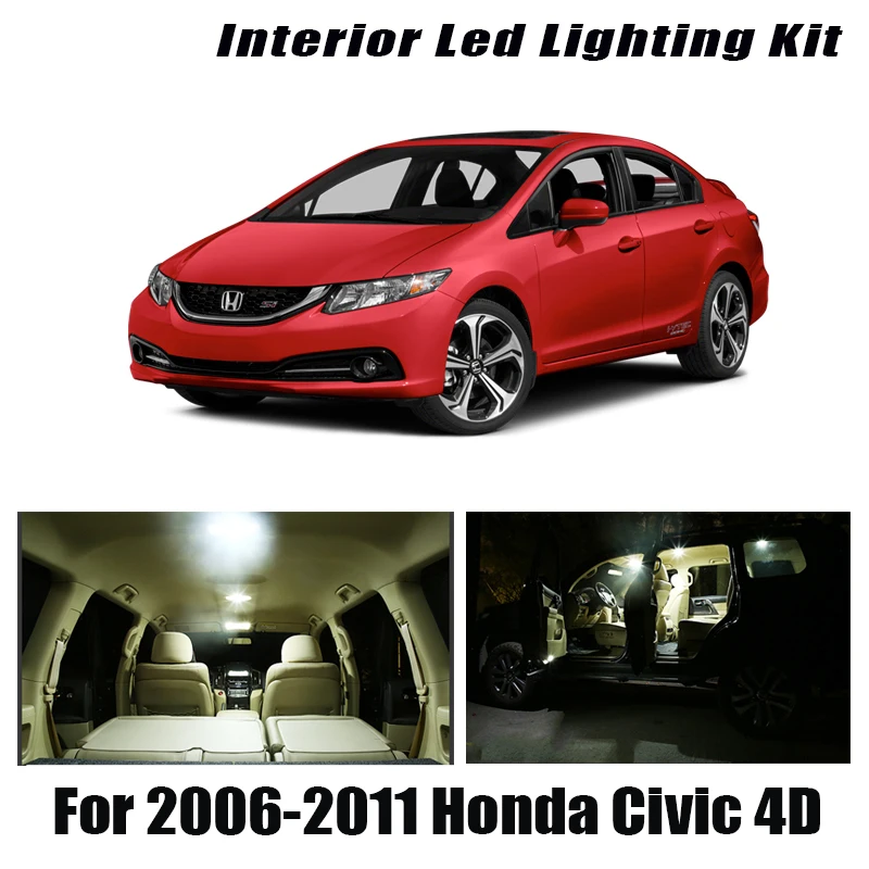 Can-bus 8 шт. для Honda Civic 4D седан купе хэтчбек 2006-2010 2011 водить автомобиль интерьера