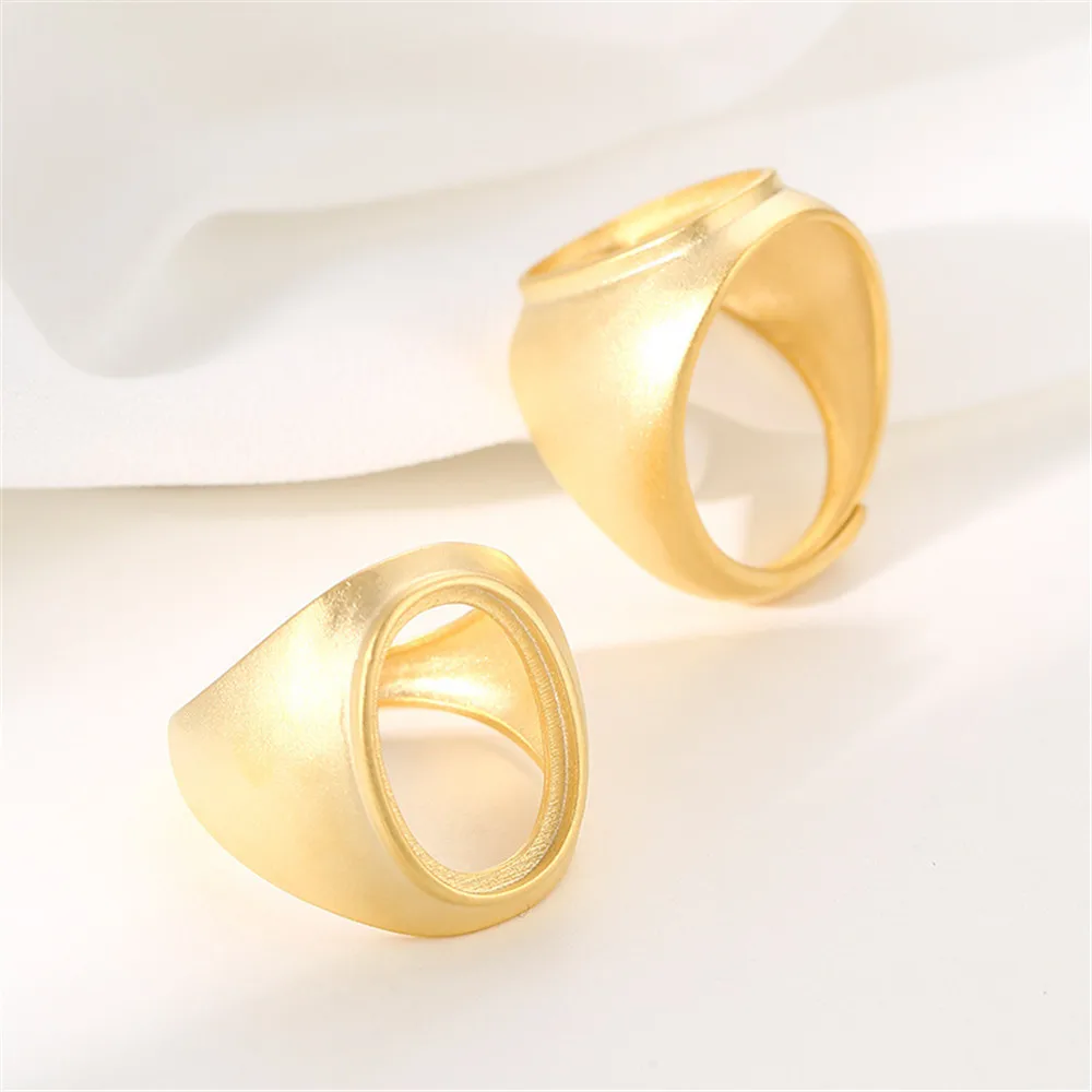 Ring Blank for 10x14mm/12x16mm/13x18mm/15X20mm Oval Cabochons Matte Yellow Gold Plated 925 Silver Adjustable Ring Base JZ0001Y
Ring Blank for 10x14mm/12x16mm/13x18mm/15X20mm Oval Cabochons Matte Yellow Gold Plated 925 Silver Adjustable Ring Base JZ0001Y