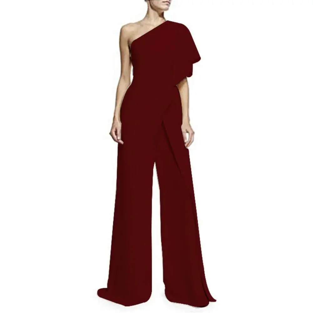 Hot Sale One Shoulder Evening Dresse Jumpsuits Sleeveless Wide Leg Elegant Lady Casual Jumpsuits Red Blue Black Green In Stock
Hot Sale One Shoulder Evening Dresse Jumpsuits Sleeveless Wide Leg Elegant Lady Casual Jumpsuits Red Blue Black Green In Stock