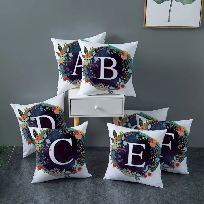 Cushion Cover 45*45 26 Letters Black Style Printed Sofa Pillow Covers Cushions Pillow Case Polyester Pillowcases KD-0372
Cushion Cover 45*45 26 Letters Black Style Printed Sofa Pillow Covers Cushions Pillow Case Polyester Pillowcases KD-0372