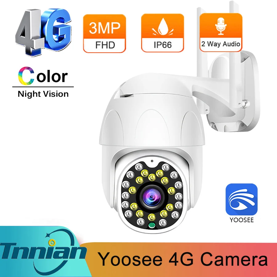 3MP IP Camera 3G 4G Sim Card PTZ IP Camera 1080P Security Outdoor Surveillance Two Way Audio CCTV IR Night Vision Camera Yoosee
3MP IP Camera 3G 4G Sim Card PTZ IP Camera 1080P Security Outdoor Surveillance Two Way Audio CCTV IR Night Vision Camera Yoosee