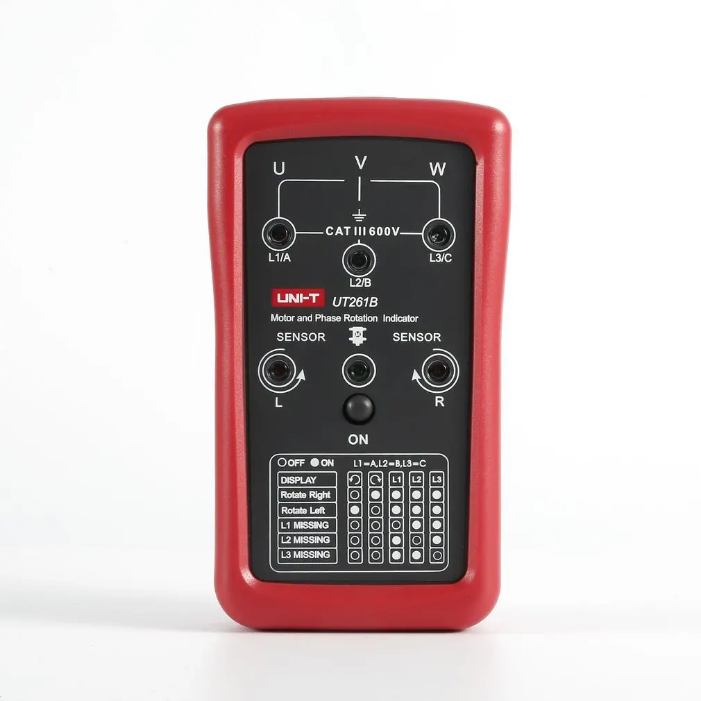 UNI-T UT261B трехфазный индикатор последовательности двигателя, цифровой мультиметр, магнитное поле, обратный СВЕТОДИОДНЫЙ ПОВОРОТНЫЙ тестер
UNI-T UT261B трехфазный индикатор последовательности двигателя, цифровой мультиметр, магнитное поле, обратный СВЕТОДИОДНЫЙ ПОВОРОТНЫЙ тестер