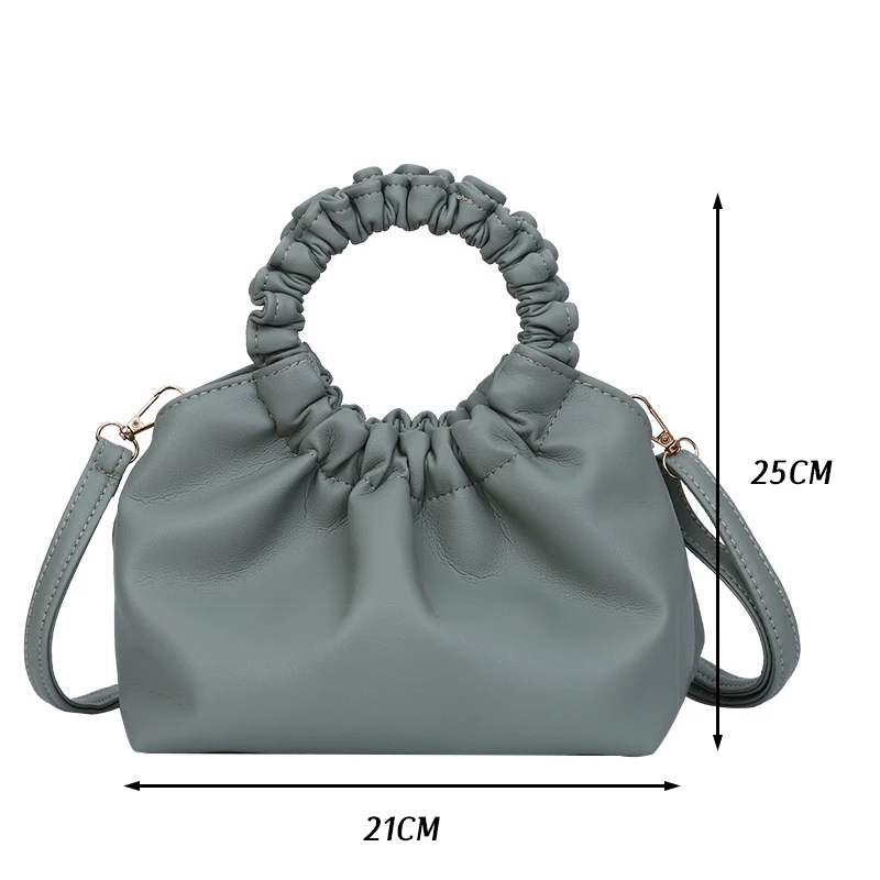 GOPLUS Solid Color Pleated Tote Bag 2021 High-quality Soft Leather Women's Designer Travel Shoulder Bags Armpit Sac A Main Femme
GOPLUS Solid Color Pleated Tote Bag 2021 High-quality Soft Leather Women's Designer Travel Shoulder Bags Armpit Sac A Main Femme