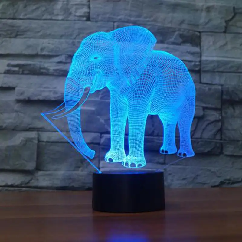 Светодиодный ночсветильник в виде слона, 3d Настольная лампа с USB для детей, праздничный подарок, украшение для дома и спальни
Светодиодный ночсветильник в виде слона, 3d Настольная лампа с USB для детей, праздничный подарок, украшение для дома и спальни