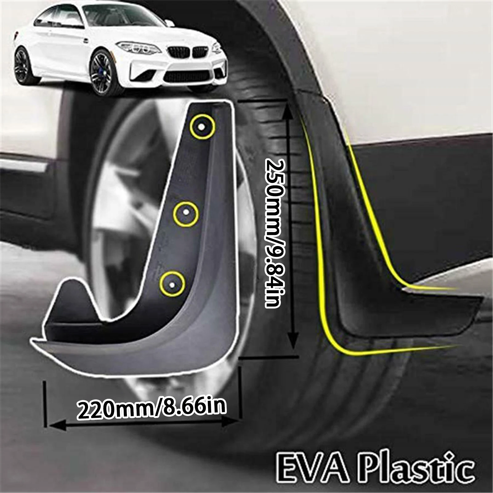 4PCS Universal Motors Mudguard Splash Board Black Plastic Baffle Dustproof Fender Mud Flaps For Front Or Rear Car Accessories
4PCS Universal Motors Mudguard Splash Board Black Plastic Baffle Dustproof Fender Mud Flaps For Front Or Rear Car Accessories
