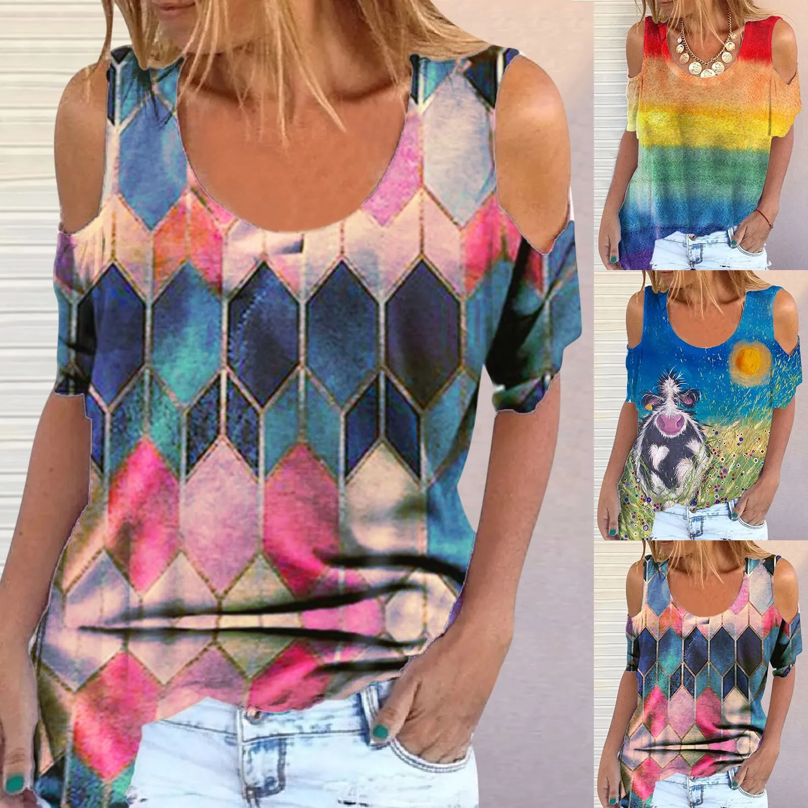 Plus Size Women Off Shoulder Shirts Round Neck Pullover Blouses Blusas Casual T-Shirts Bohomain Women's Shirt Clothing Tops 2021
Plus Size Women Off Shoulder Shirts Round Neck Pullover Blouses Blusas Casual T-Shirts Bohomain Women's Shirt Clothing Tops 2021