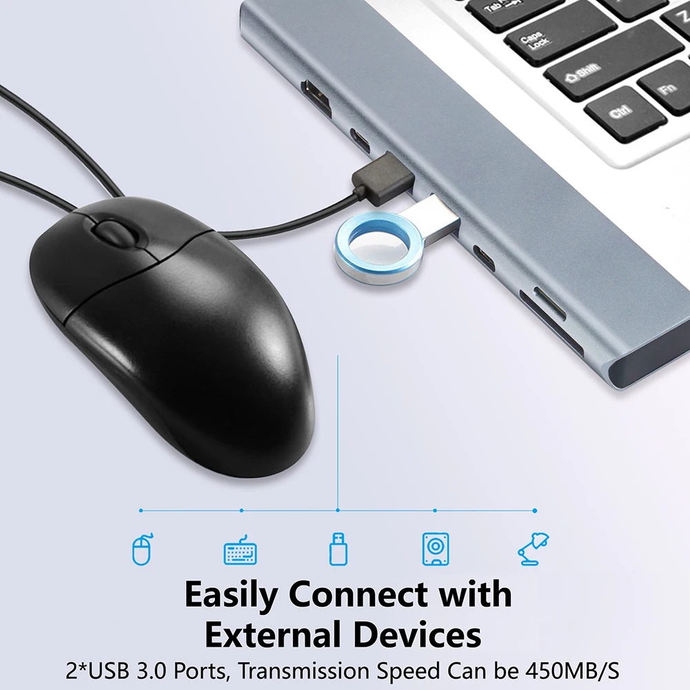Dual USB Type-C HUB Docking Station 4K HDMI-Compatible Dual PD 2 USB SD TF Card Reader Adapter Converter
Dual USB Type-C HUB Docking Station 4K HDMI-Compatible Dual PD 2 USB SD TF Card Reader Adapter Converter
